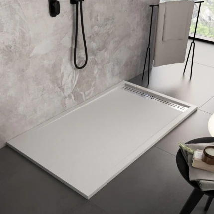 Piatto Doccia In Marmoresina Bianco Effetto Pietra Cemento STAR RELAX