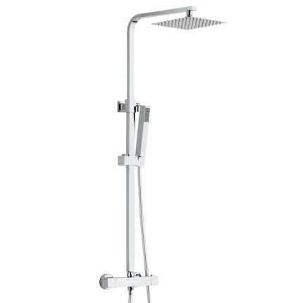 Colonna Doccia Termostatica In Acciaio Inox Con Soffione 20x20