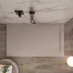 Piatto Doccia colore Sabbia In Marmoresina Effetto Pietra Cemento VINCENT - immagine 3