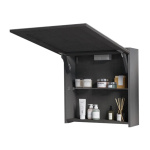 Mobile Bagno Sospeso 100cm Con Anta E Specchiera Rovere Farnia DUBON - immagine 6