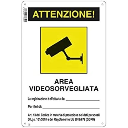 AREA VIDEOSORVEGLIATA 40 X 40