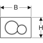 Placca di comando Geberit Sigma01 per risciacquo a due quantità - immagine 4