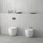 Sanitari a pavimento filo muro colore bianco serie New Luna - immagine 2