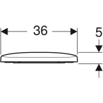 Sedile del vaso Geberit Selnova con cerniera in materiale sintetico, fissaggio dal basso - immagine 4
