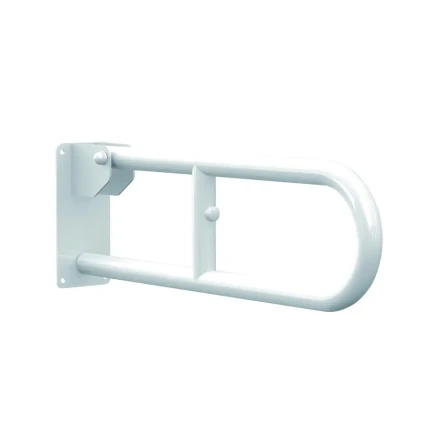 Maniglione 60 cm per sanitari accessibili in acciaio bianco
