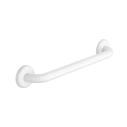 Maniglione lineare Sanitosco da 40 cm bianco liscio con trattamento anticorrosivo