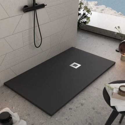 Piatto Doccia in marmo resina Nero pietra cemento Star PLUS