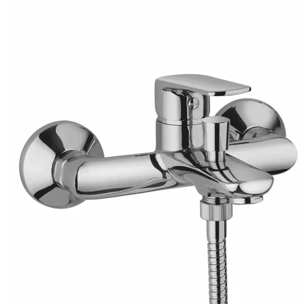 Gruppo vasca esterno da incasso con kit doccia cromato Funky