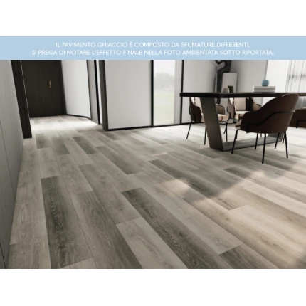 Pavimento SPC Baufloor® Dimensioni doga: 1.219 x 183 x 6* mm GHIACCIO