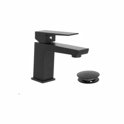 Set Rubinetti Neri Lavabo E Bidet QUADROT