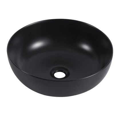 Lavabo NERO OPACO tondo 41X41 | Otello Black