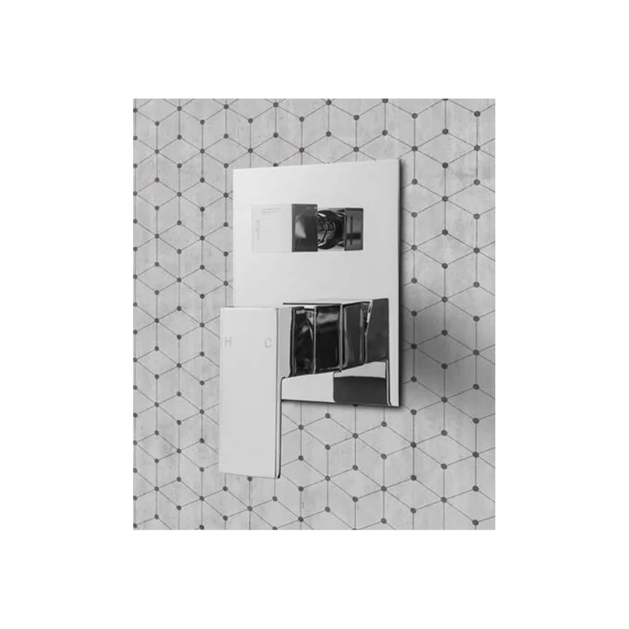 Set Doccia incasso CHIASSO Braccetto Miscelatore Doccetta Acciaio Cromo - immagine 2