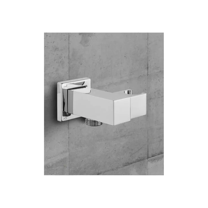Set Doccia incasso CHIASSO Braccetto Miscelatore Doccetta Acciaio Cromo - immagine 3