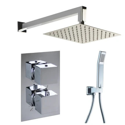 Kit doccia incasso Termostatico Soffione 20x20, Doccetta | Vacciago