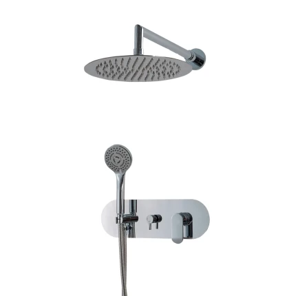 Kit doccia di design Soffione 20x20 - Braccio Doccia - Miscelatore | ARMONIA