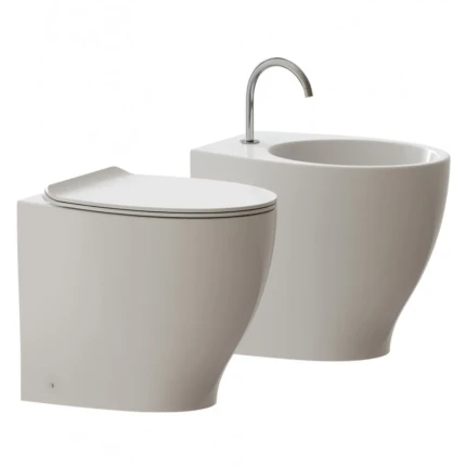Sanitari a pavimento filo muro colore bianco serie Comfy