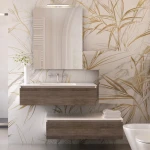 Mobile bagno sospeso 120cm effetto legno rovere scuro Duo 192 - immagine 5