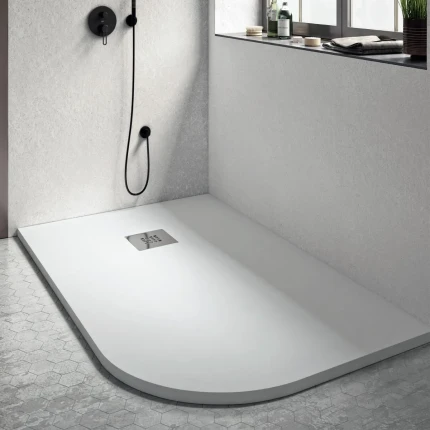 Piatto Doccia Stondato Rettangolare Bianco 100x80 80x100 Piletta Gratis - Star Plus