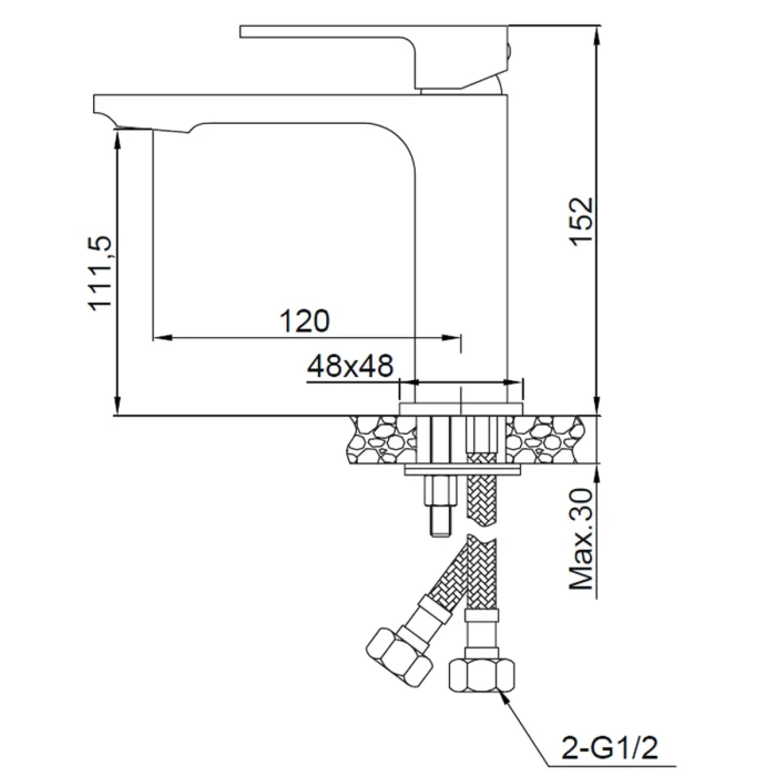 Miscelatore lavabo quadrato di design TBOL - immagine 4