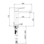 Rubinetto Lavabo Cromato - Serie TDEL - immagine 2