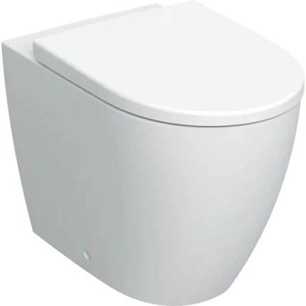 Set vaso a pavimento a cacciata Geberit iCon, a filo parete, fissaggio nascosto, Rimfree, con sedile del vaso 502.383.00.1