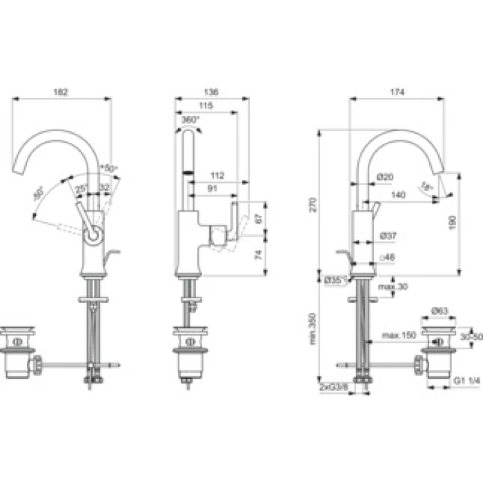 Miscelatore monocomando per lavabo - immagine 2