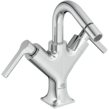 Miscelatore bidet a due leve con maniglie lineari