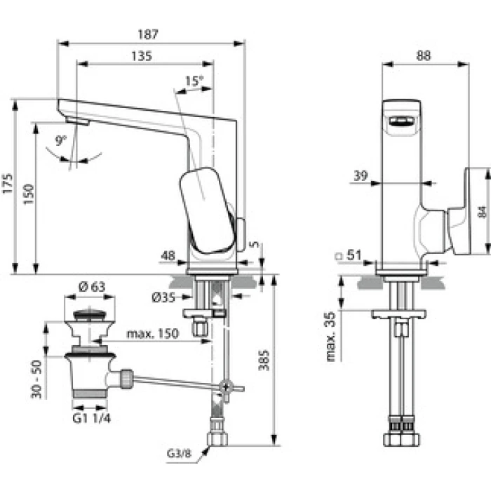 Miscelatore monocomando lavabo - immagine 2