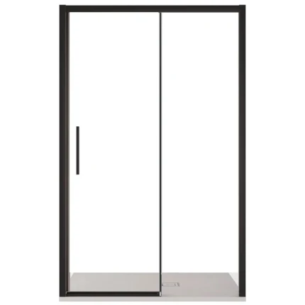 Porta doccia scorrevole con profili neri cristallo 6mm h195 anticalcare LAGOA