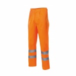 Velilla Pantalone da lavoro alta fisibilità foderato, bande rifrangenti, Arancione