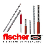 PUNTA IN ACCIAIO PER TRAPANO FISCHER MURATURA CALCESTRUZZO CARBURO SDD 12X250