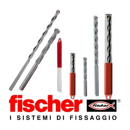 PUNTA IN ACCIAIO PER TRAPANO FISCHER MURATURA CALCESTRUZZO CARBURO SDD 12X250
