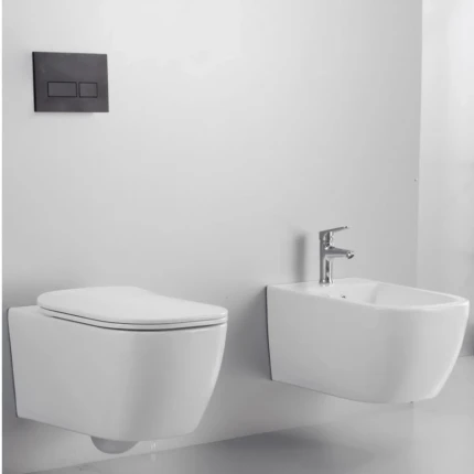 Coppia sanitari sospesi colore bianco serie Stub