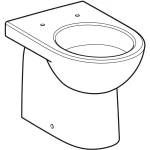 Vaso a pavimento a cacciata Geberit Selnova a filo parete, scarico orizzontale o verticale, fissaggio seminascosto Sezioni: - immagine 2