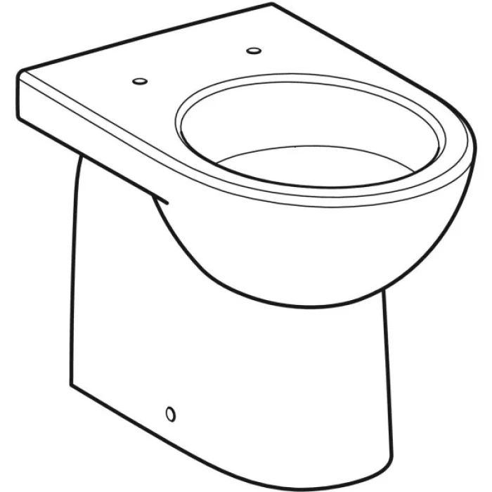 Vaso a pavimento a cacciata Geberit Selnova a filo parete, scarico orizzontale o verticale, fissaggio seminascosto Sezioni: - immagine 2