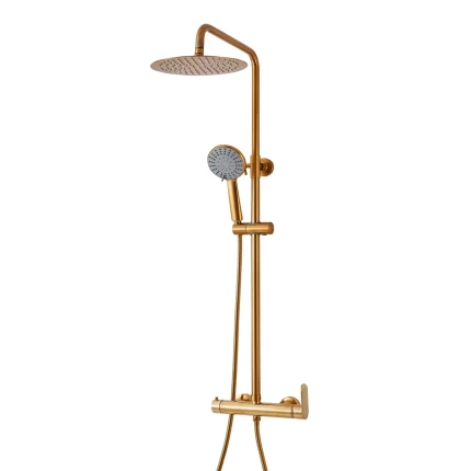 Colonna doccia con miscelatore soffione 25cm Oro Spazzolato VERSACE