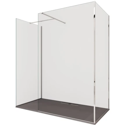 Box doccia tre lati accesso libero senza profili H195 8mm OSIRIDE