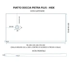 Piatto doccia in marmo resina Grigio Scuro pietra cemento PLUS - immagine 6