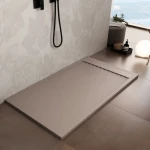 Piatto doccia in marmoresina Sabbia effetto pietra cemento PRESTIGE - immagine 11