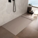 Piatto doccia in marmoresina Sabbia effetto pietra cemento PRESTIGE - immagine 5