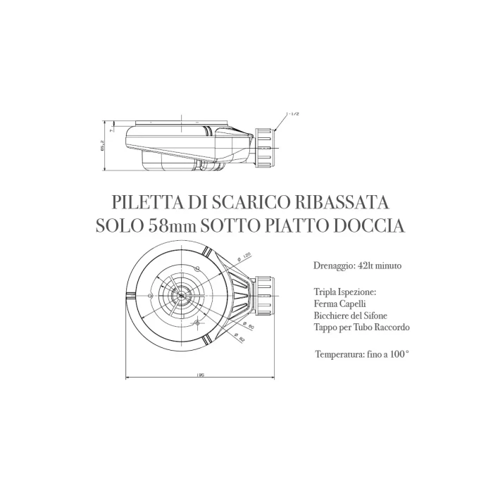 Piatto doccia in marmoresina Sabbia effetto pietra cemento PRESTIGE - immagine 9