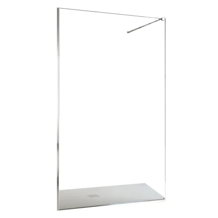 Doccia walk-in vetro 8mm anticalcare trasparente h200 profili cromo CRISTAL