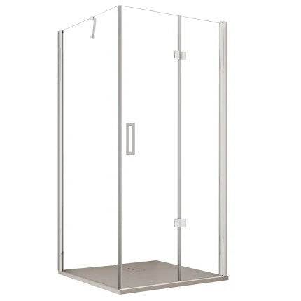 Porta Doccia 2 lati porta pieghevole e lato fisso H195cm 6mm REA