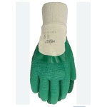 Tessuto interlock in cotone con 3/4 di lattice verde 9/l  ( 10 paia)