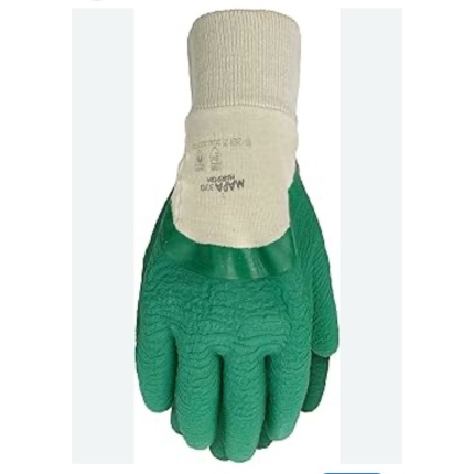 Tessuto interlock in cotone con 3/4 di lattice verde 9/l  ( 10 paia)