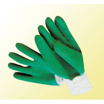 Tessuto interlock in cotone con 3/4 di lattice verde - 2121X /10/XL   ( 10  paia )