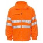 Giacca pile alta visibilità arancio TG. L