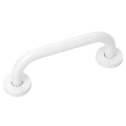 Maniglione di sicurezza bianco 30 cm per persone disabili in acciaio inox